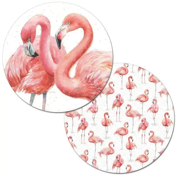 Gracefully Pink Reversible Round Plastic Placemat - Kitchen AccessoriesCounterArt/Highland Home/Thirstystone/CoasterStone