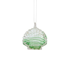 Green Artglass Clam Ornament - OrnamentsGallerie II