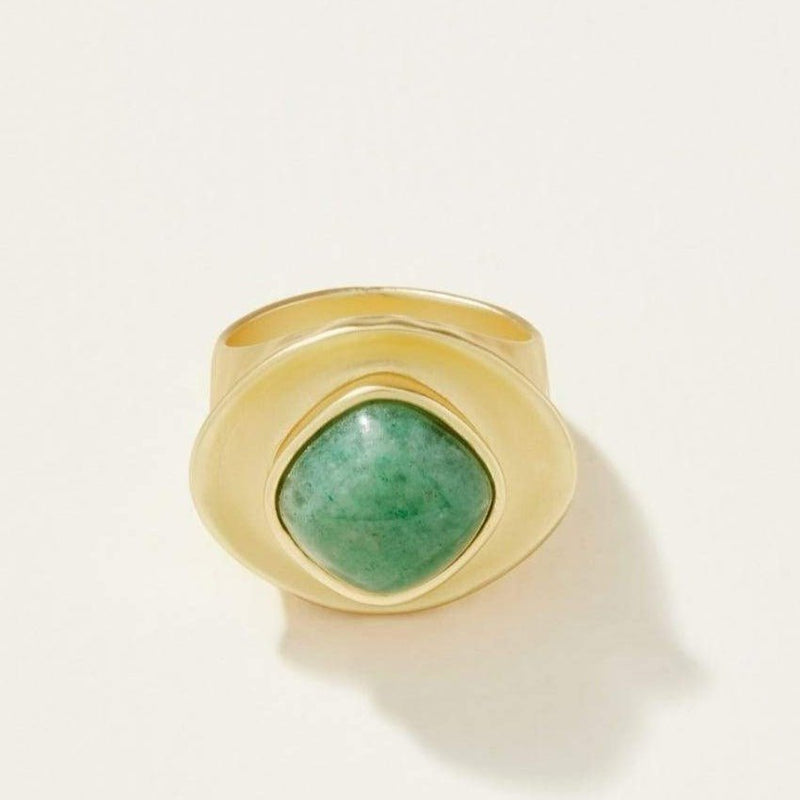 Green Aventurine Stone Ring - JewelrySPARTINA 449