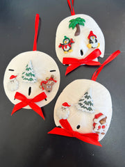 Handmade Sand Dollar - Reindeer, Penguins and Bear - Sand DollarJeremey Ornaments