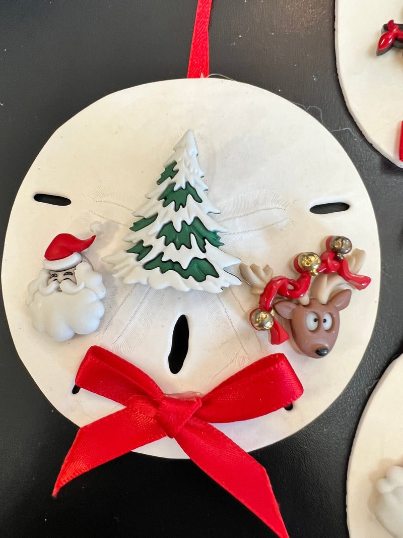 Handmade Sand Dollar - Reindeer, Penguins and Bear - Sand DollarJeremey Ornaments