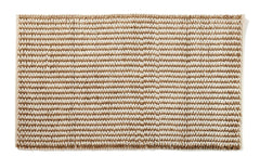 Handwoven Tan & White Striped Rug - Two Sizes - accent rugsGiftcraft Inc.