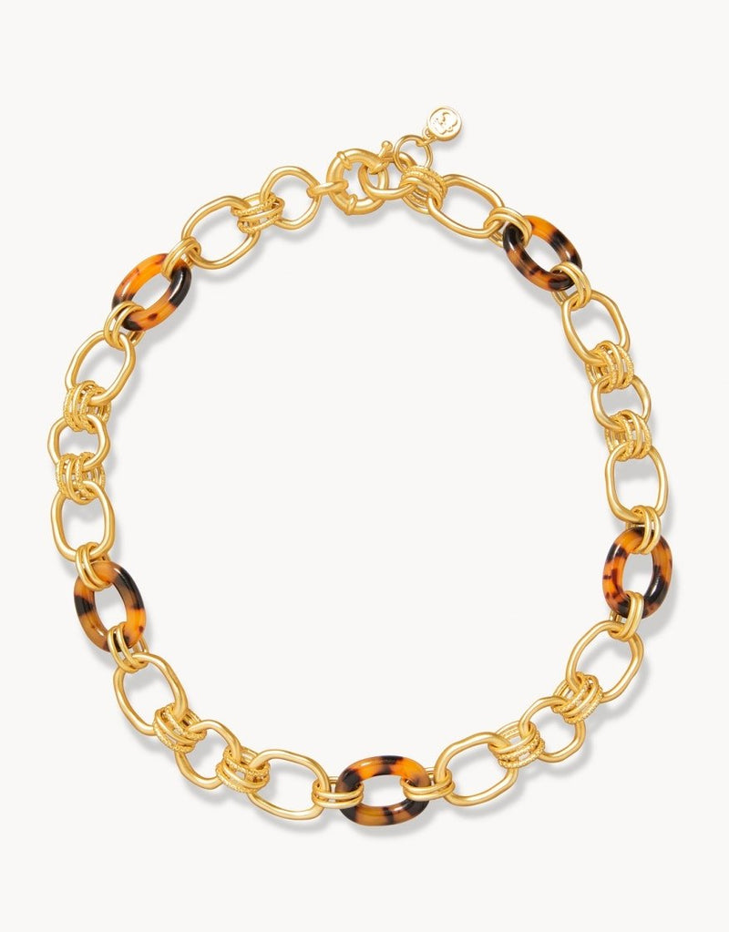 Harbor Resin Chain Necklace Tortoise - JewelrySPARTINA 449