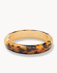 Harbor Resin Hinged Bangle Tortoise - JewelrySPARTINA 449