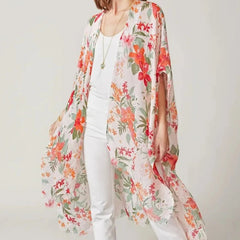 High Low Kimono - Alljoy Landing Sand - ApparelSPARTINA 449