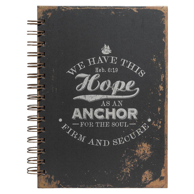 Hope As An Anchor Large Hardcover Wirebound Journal - Hebrews 6:19 - BooksChristian Art Gifts