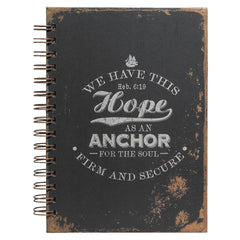 Hope As An Anchor Large Hardcover Wirebound Journal - Hebrews 6:19 - BooksChristian Art Gifts