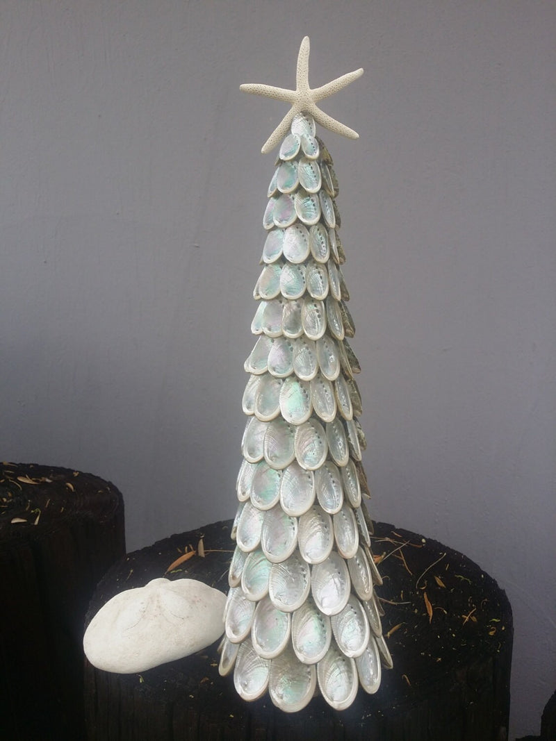 Abalone Seashell Tree with Finger Star Top