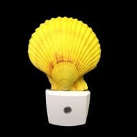 Yellow Pectin Scallop Shell LED Night Light