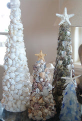 Shell Tree Mixed Seashells with Starfish Top