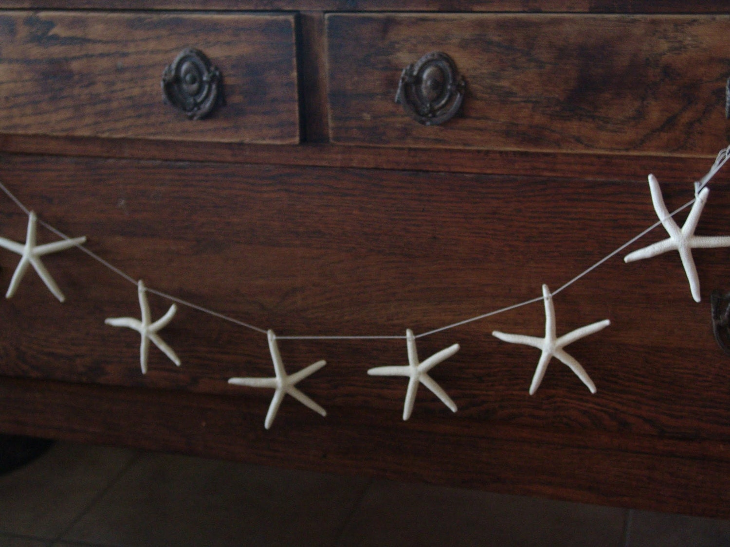 Natural White Finger Starfish Garland for Coastal DIY Do it yourself D