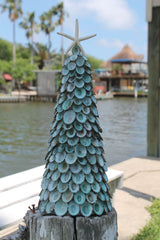 Limpet Shell Tree with White Starfish Top