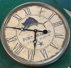 Sailfish Coastal Clock - Customized Text