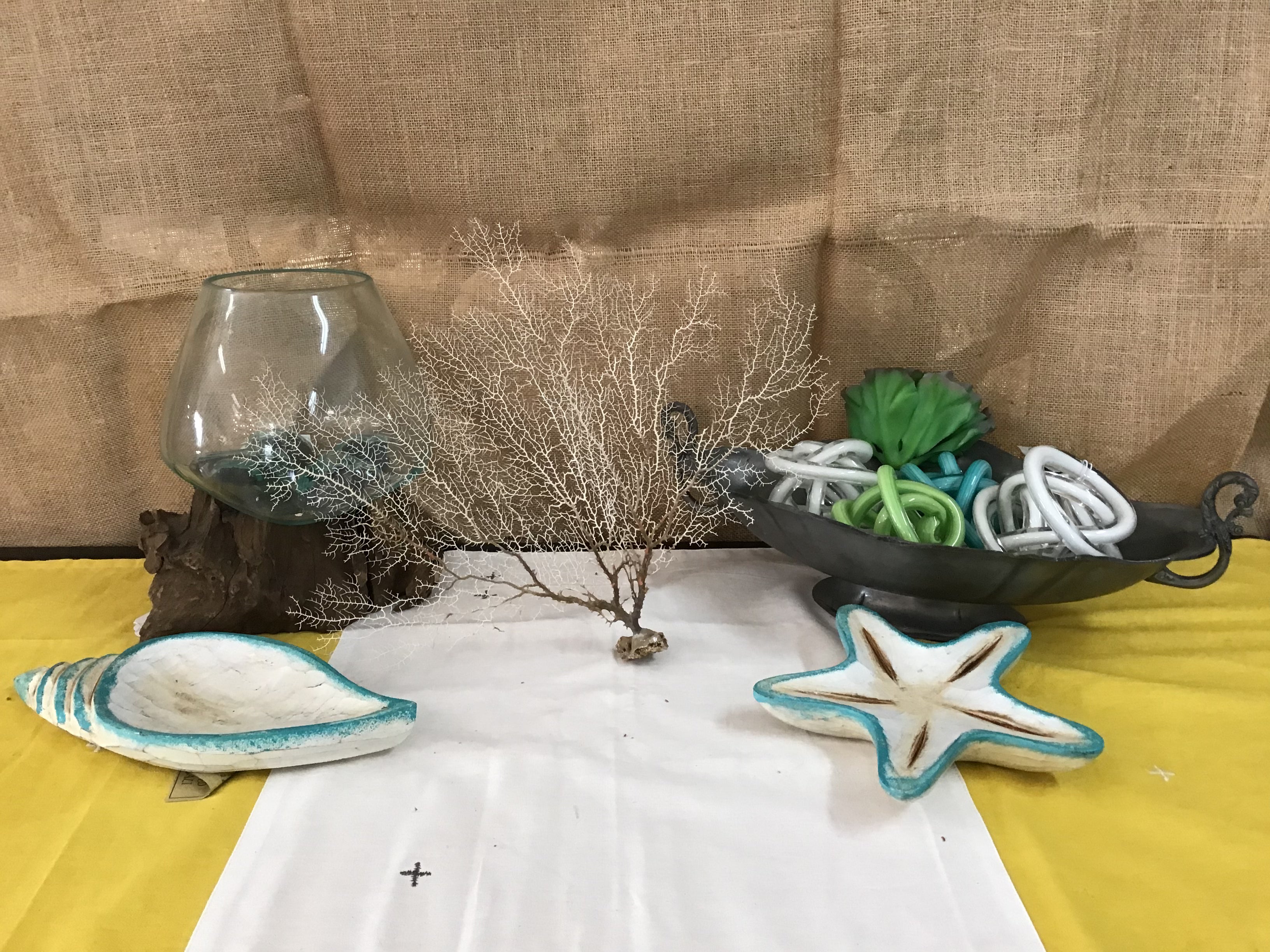 Logical Luxury Starfish and Sea Fan Decorative Pillows, decortive
