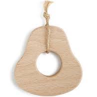 Natural Wood Teether - Available in Apple, Watermelon, Avocado & Strawberry Designs