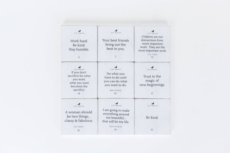 Inspirational Wood Magnets - 9 Sayings - Kitchen AccessoriesAdams & Co.