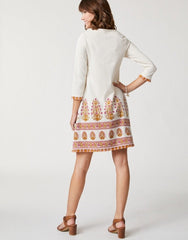 Island Fringe Dress - Pepper Hall Woodblock Floral - ApparelSPARTINA 449