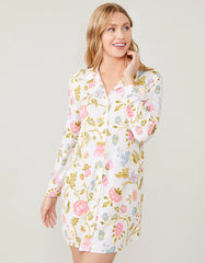 Pajama Sleep Shirt Jane Jacobean Cream