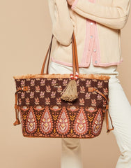 Jetsetter Tote - Pink House Boho Paisley - Purses & BagsSPARTINA 449