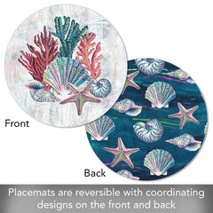 Jewels of the Sea Reversible Round Plastic Placemat - Kitchen AccessoriesCounterArt/Highland Home/Thirstystone/CoasterStone