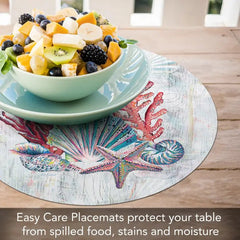 Jewels of the Sea Reversible Round Plastic Placemat - Kitchen AccessoriesCounterArt/Highland Home/Thirstystone/CoasterStone