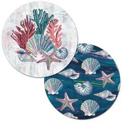 Jewels of the Sea Reversible Round Plastic Placemat - Kitchen AccessoriesCounterArt/Highland Home/Thirstystone/CoasterStone