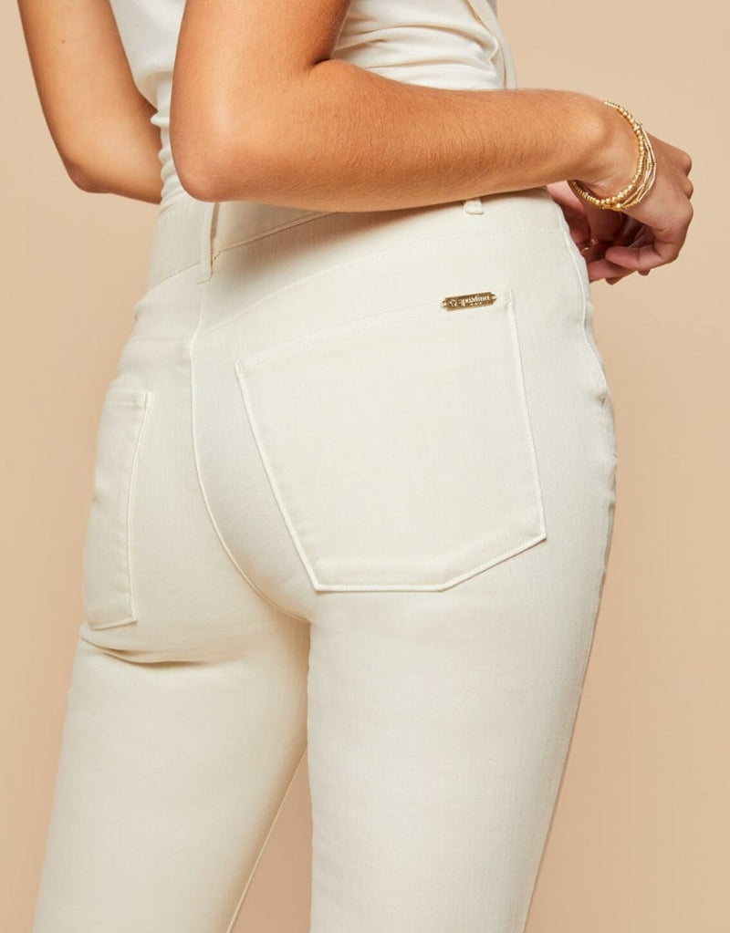 Juliette High Rise Denim Jeans - Buttercream - ApparelSPARTINA 449