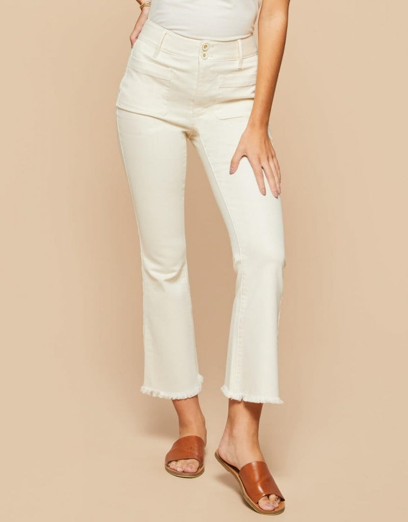 Juliette High Rise Denim Jeans - Buttercream - ApparelSPARTINA 449