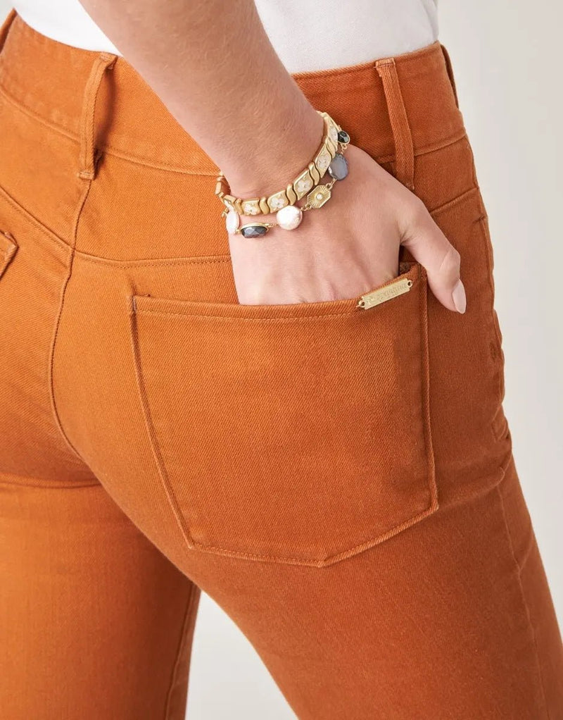 Juliette High Rise Denim Jeans - Cognac - ApparelSPARTINA 449