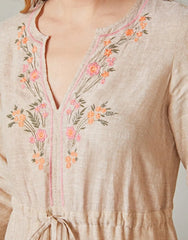 Kayce Embroidered Dress - Alljoy Landing Pineapple Embroidery - ApparelSPARTINA 449