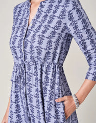 Kennedy Linen Dress - Bellinger Thistle Denim - ApparelSPARTINA 449