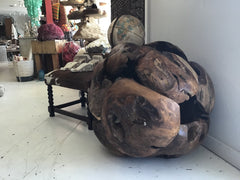Large Sphere Teakwood Abstract Art - Lg FurnitureShop Top