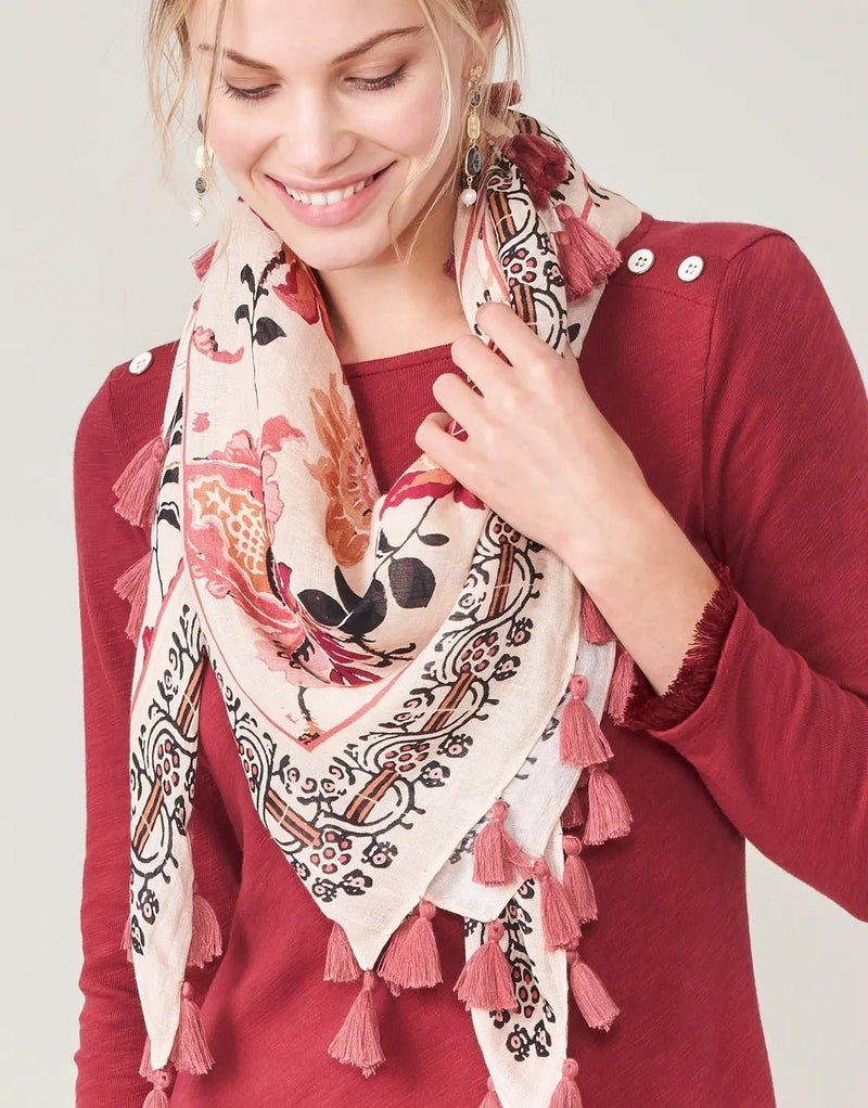 Large Square Scarf Linden Cream - Apparel & AccessoriesSPARTINA 449