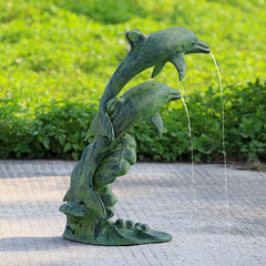 Leaping Dolphins Garden Spitter - OutdoorSPI