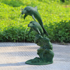 Leaping Dolphins Garden Spitter - OutdoorSPI