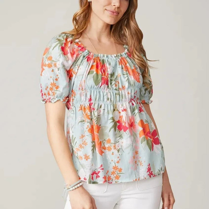 Leona Top - Alljoy Landing Tropical Floral - ApparelSPARTINA 449