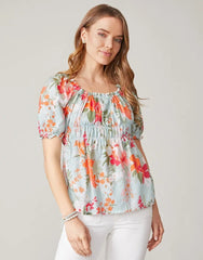 Leona Top - Alljoy Landing Tropical Floral - ApparelSPARTINA 449