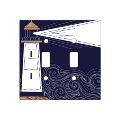 Light the Night Double Ceramic Switch Plate - Accent DecorRightside Design