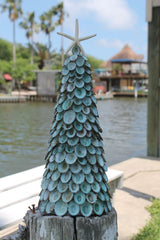 Limpet Shell Tree with White Starfish Top - Seasonal & Holiday DecorationsLoving Coastal Living