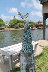 Limpet Shell Tree with White Starfish Top - Seasonal & Holiday DecorationsLoving Coastal Living