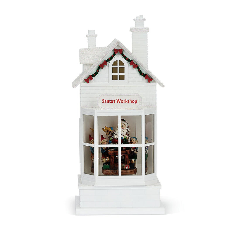 Lit Musical Store Scene Lantern Santa’s Workshop - ChristmasDemdaco