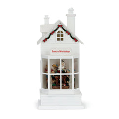 Lit Musical Store Scene Lantern Santa’s Workshop - ChristmasDemdaco