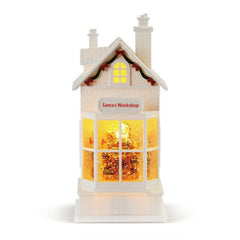 Lit Musical Store Scene Lantern Santa’s Workshop - ChristmasDemdaco