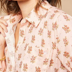 Lois Shirt - Pink House French Floral Pink - ApparelSPARTINA 449