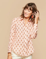 Lois Shirt - Pink House French Floral Pink - ApparelSPARTINA 449