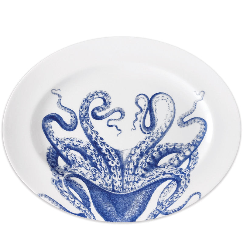 Lucy Blue Octopus Dinnerware & Serving Pieces - DishesCaskata