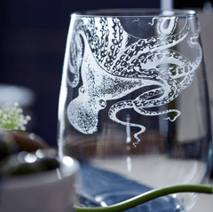 Lucy Octopus Etched Glassware - Kitchen AccessoriesCaskata