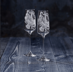 Lucy Octopus Etched Glassware - Kitchen AccessoriesCaskata