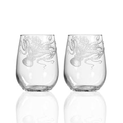 Lucy Octopus Etched Glassware - Kitchen AccessoriesCaskata