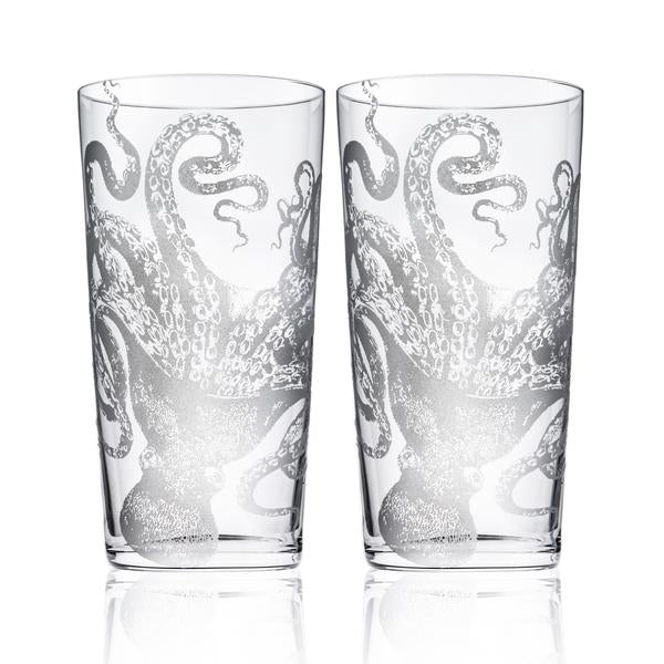 Lucy Octopus Etched Glassware - Kitchen AccessoriesCaskata